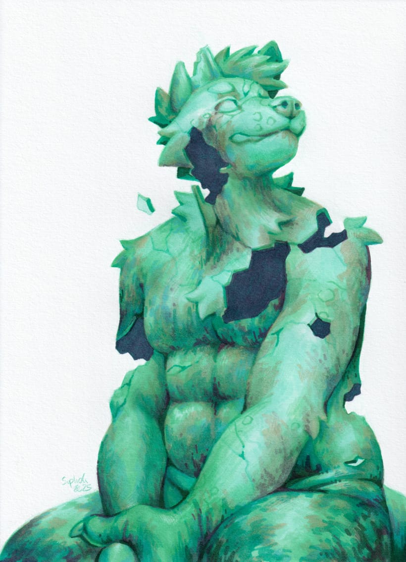 but even statues crumble